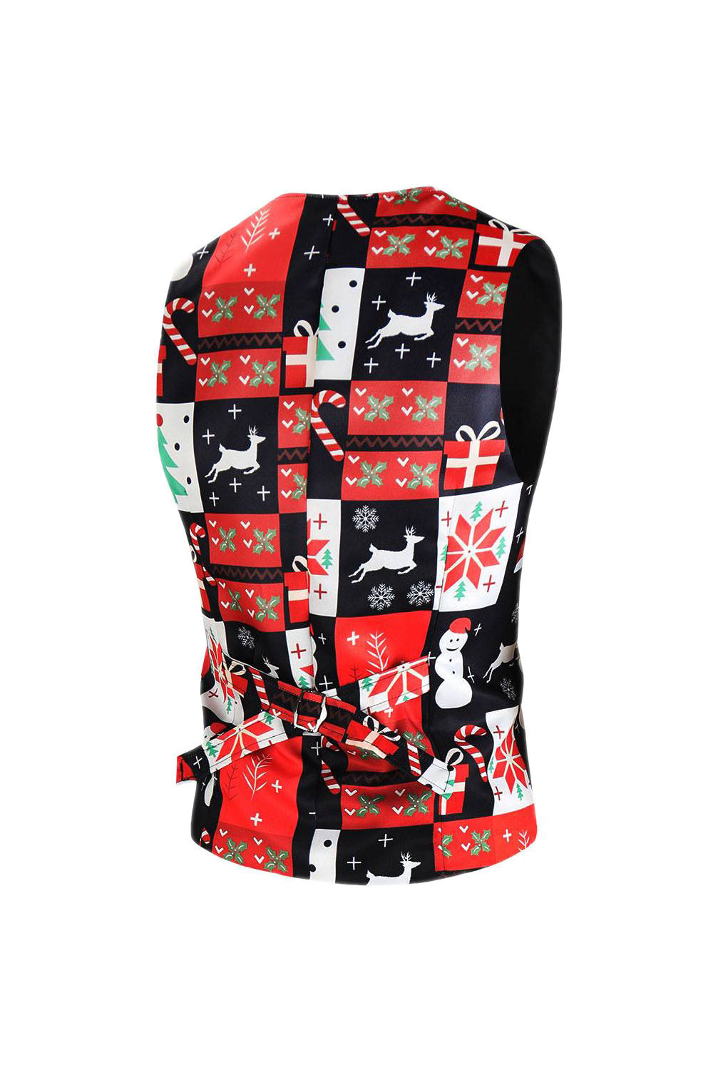 Röd julgran tryckt 3-delad herrdräkt