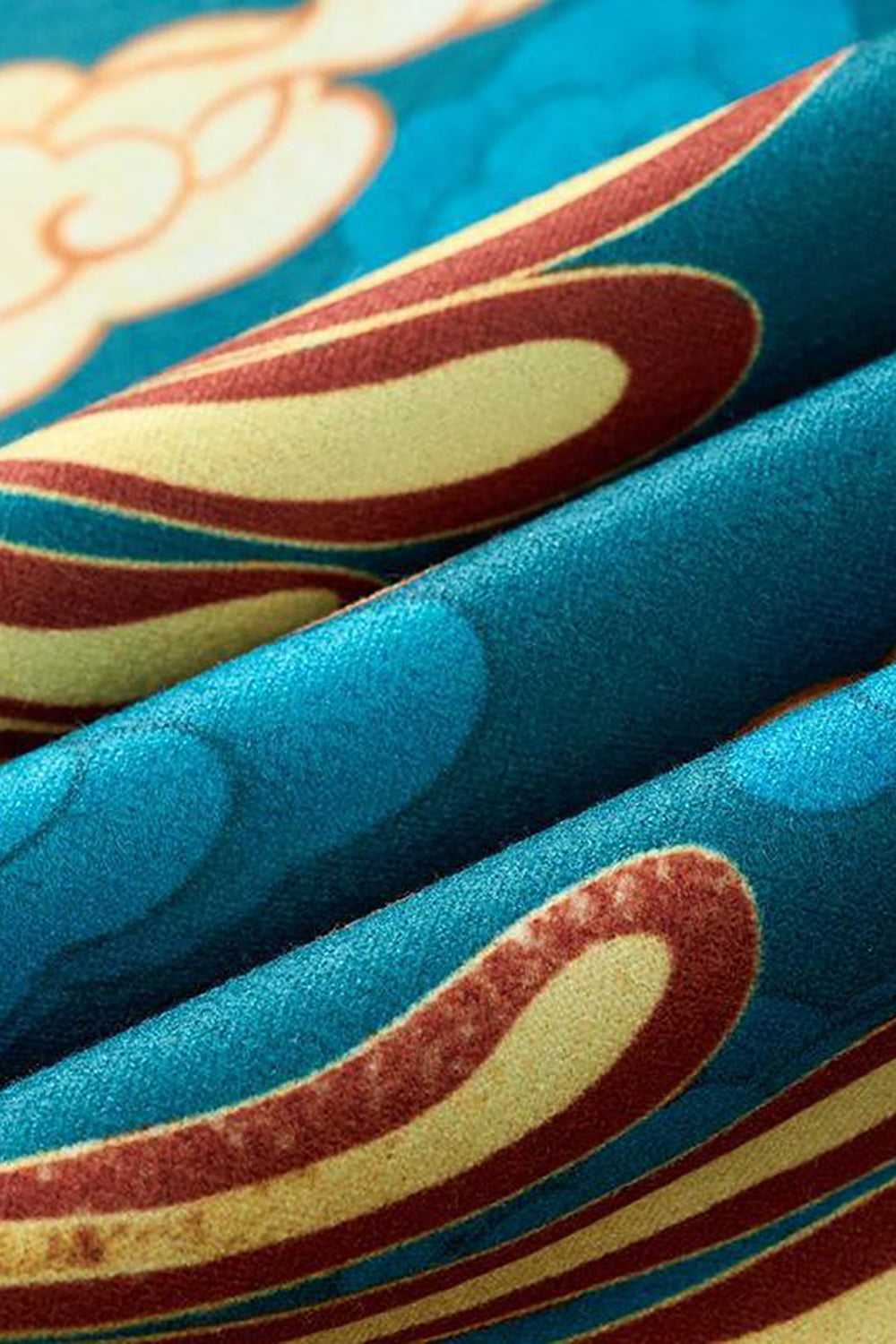 Blå Crane Jacquard Notched Kavajslag Män Kavaj