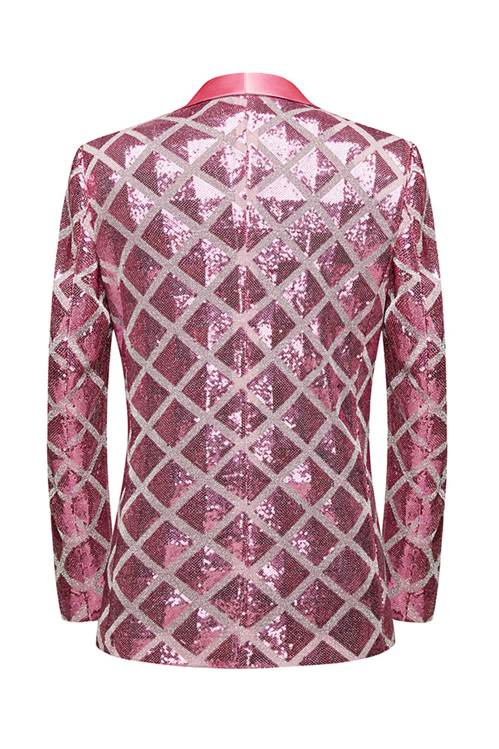 Sjal Kavajslag En knapp Röd Paljetter Balkavaj för män