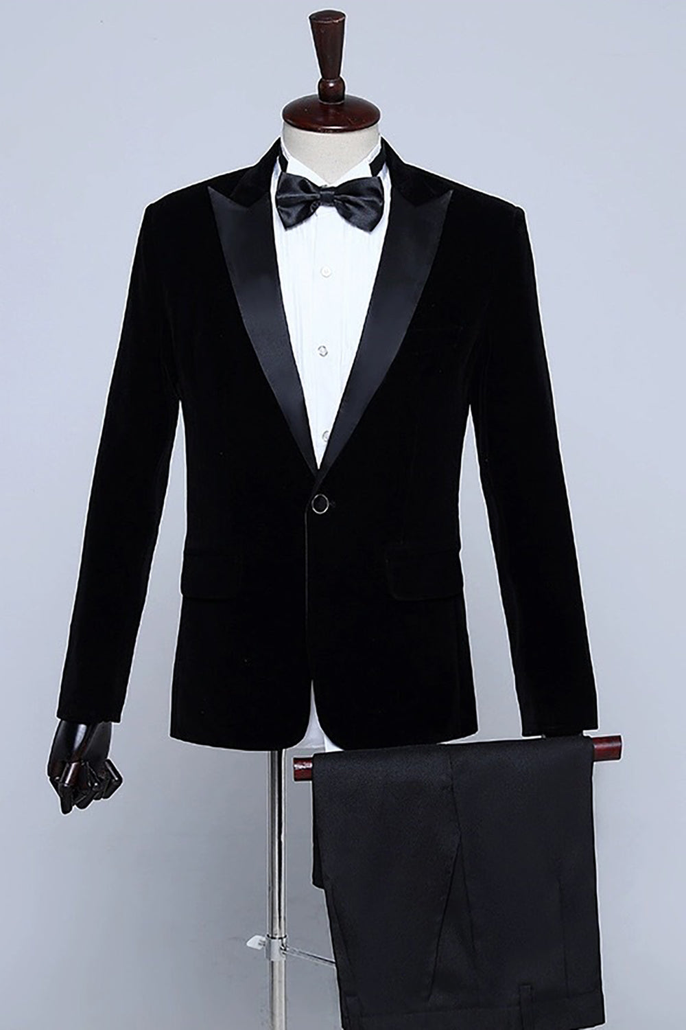 Black Velvet Tuxedo Blazer för män