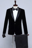 Black Velvet Tuxedo Blazer för män