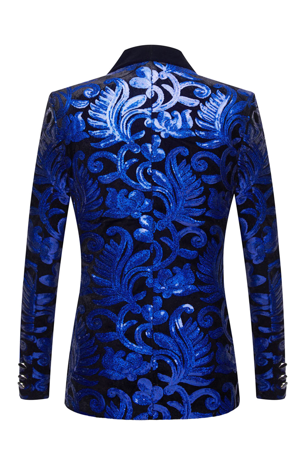 Royalblå Paljetter 2 Stycken Kostymer Herr