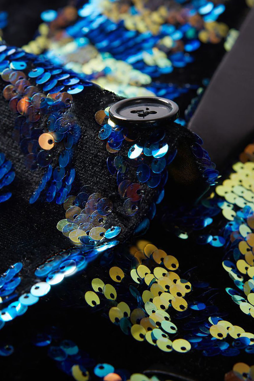 Glittrande mörkblå paljetter Blazer för män