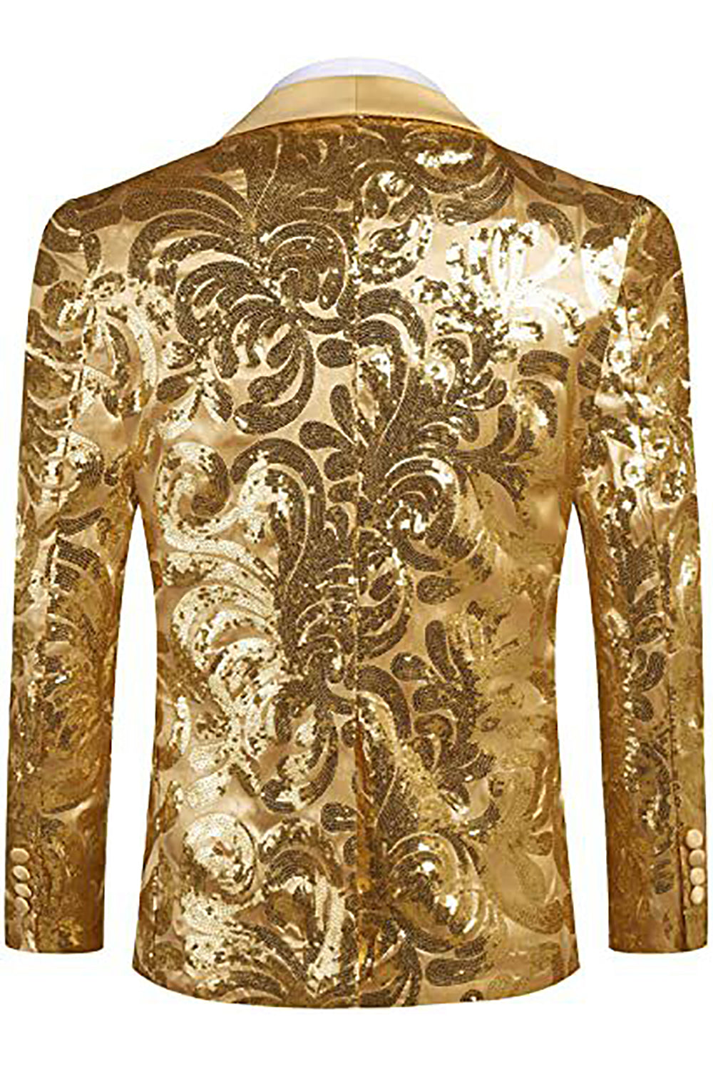 Golden Shawl Lapel Paljetter Blazer för män