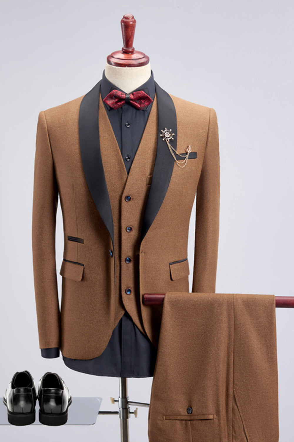 Lila 3-Delade Kostym Herr