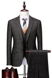 Svart 3-Delad Bröllopsdräkt Smoking Kostym Herr