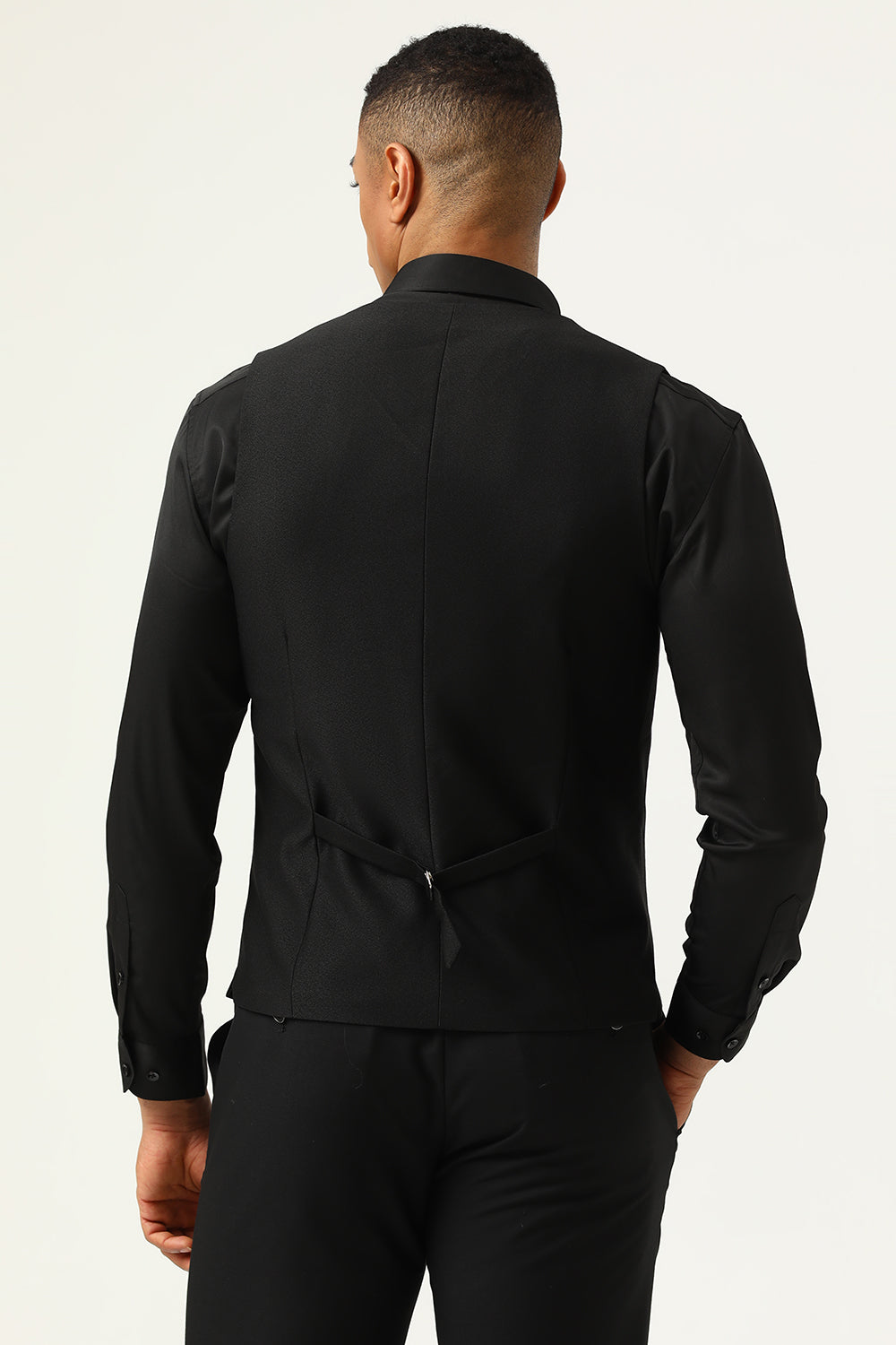 3 Piece Black Red Shawl Lapel Herrbaldräkter