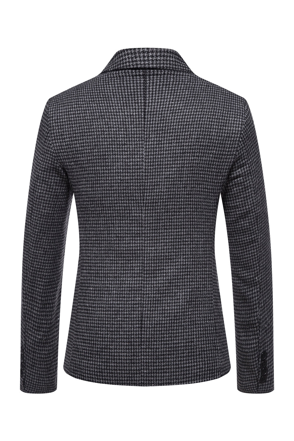 Khaki Plaid One Button Blazer Herr