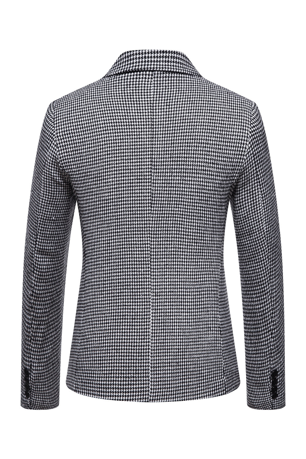 Khaki Plaid One Button Blazer Herr