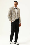 Sparkly Champagne paljetter Notched Lapel Men's Prom Blazer