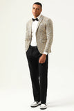 Sparkly Champagne paljetter Notched Lapel Men's Prom Blazer