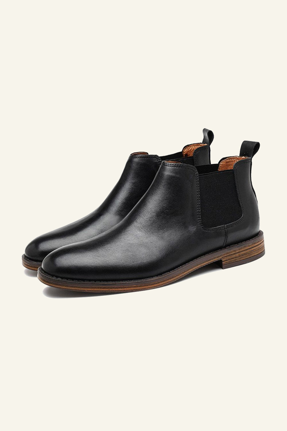 Round Toe High Top Casual brittiska vintageläder herrskor