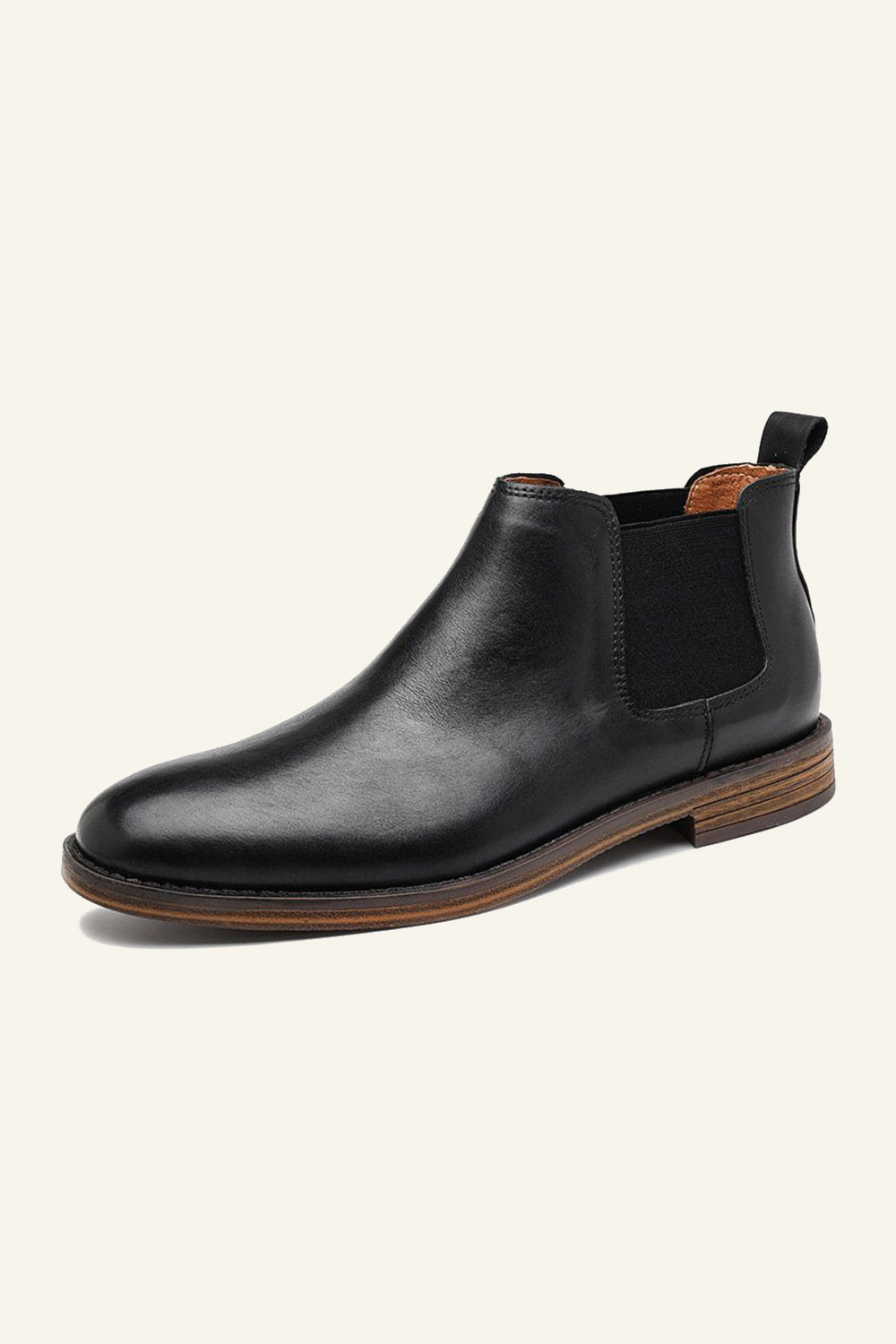 Round Toe High Top Casual brittiska vintageläder herrskor
