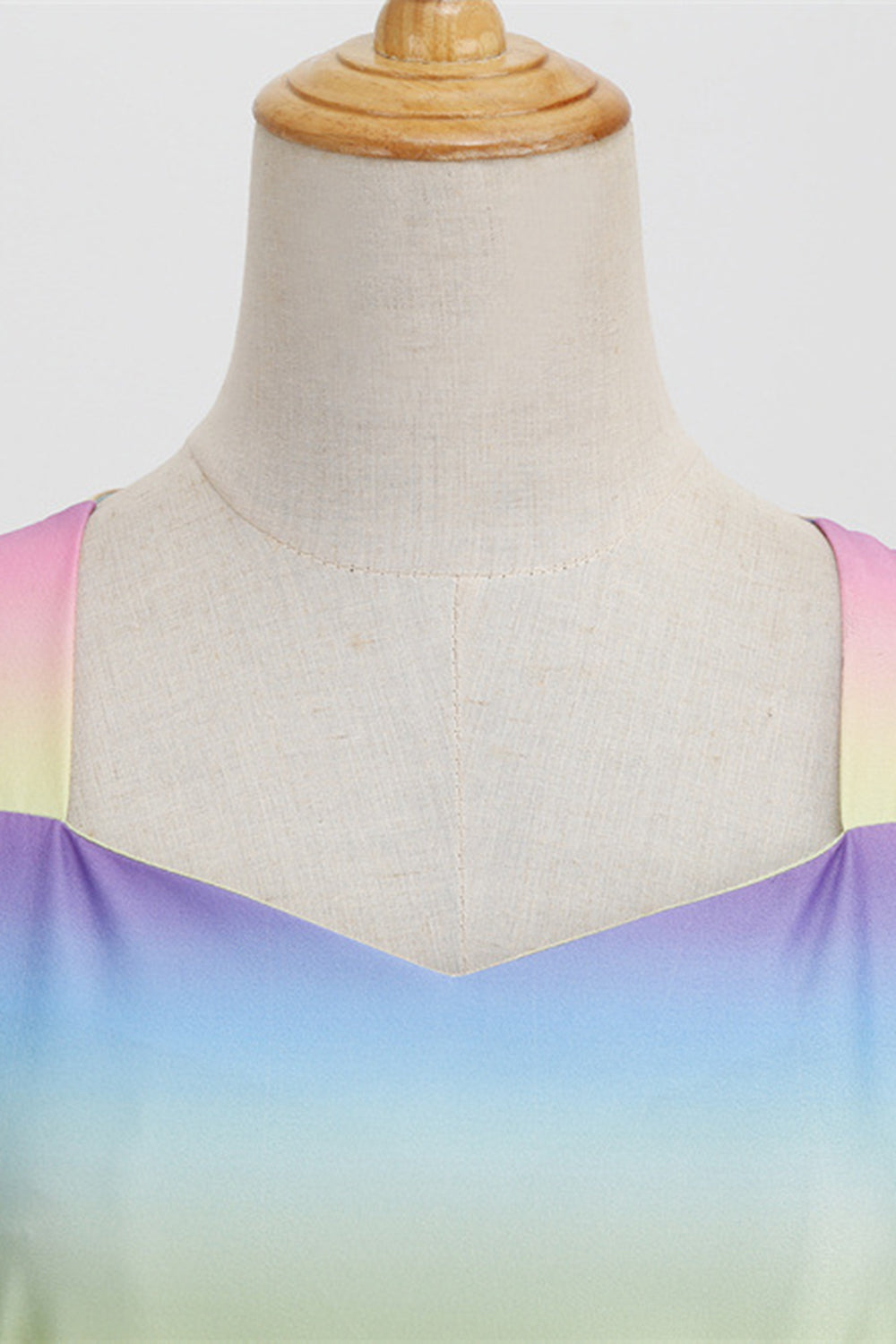 Färgglad En Linje Vintage 1950-Tals Klänning