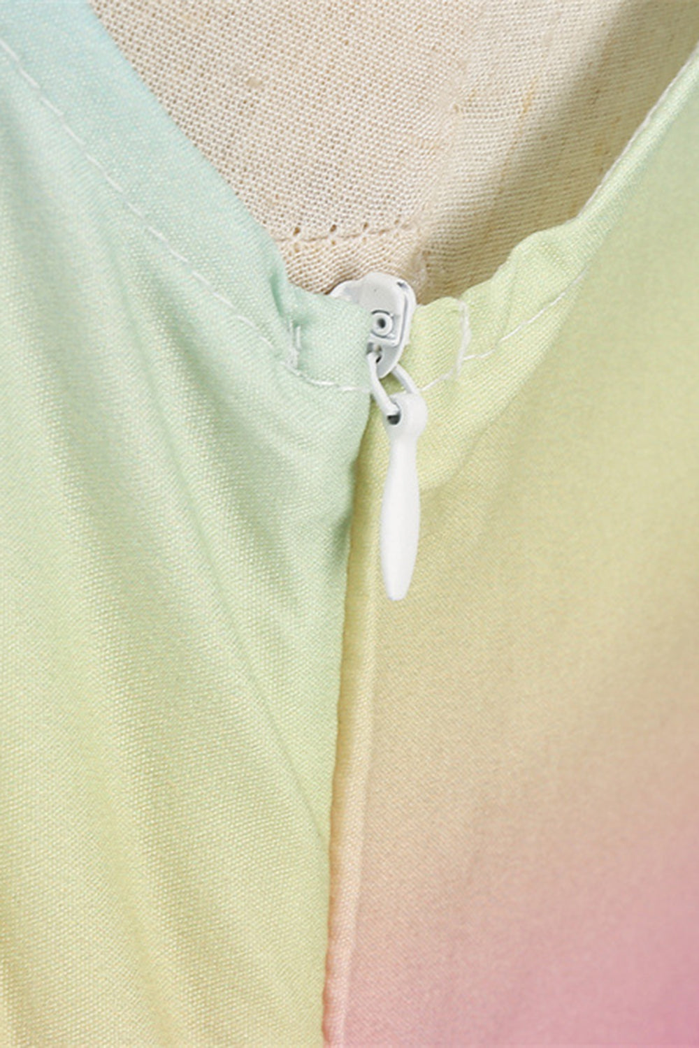 Färgglad En Linje Vintage 1950-Tals Klänning