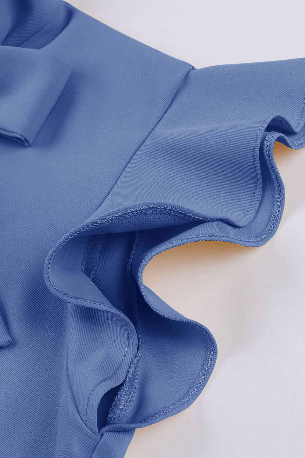 Gul Swing Fladdrande Ärmar 1950-Talsklänning Med Rosett