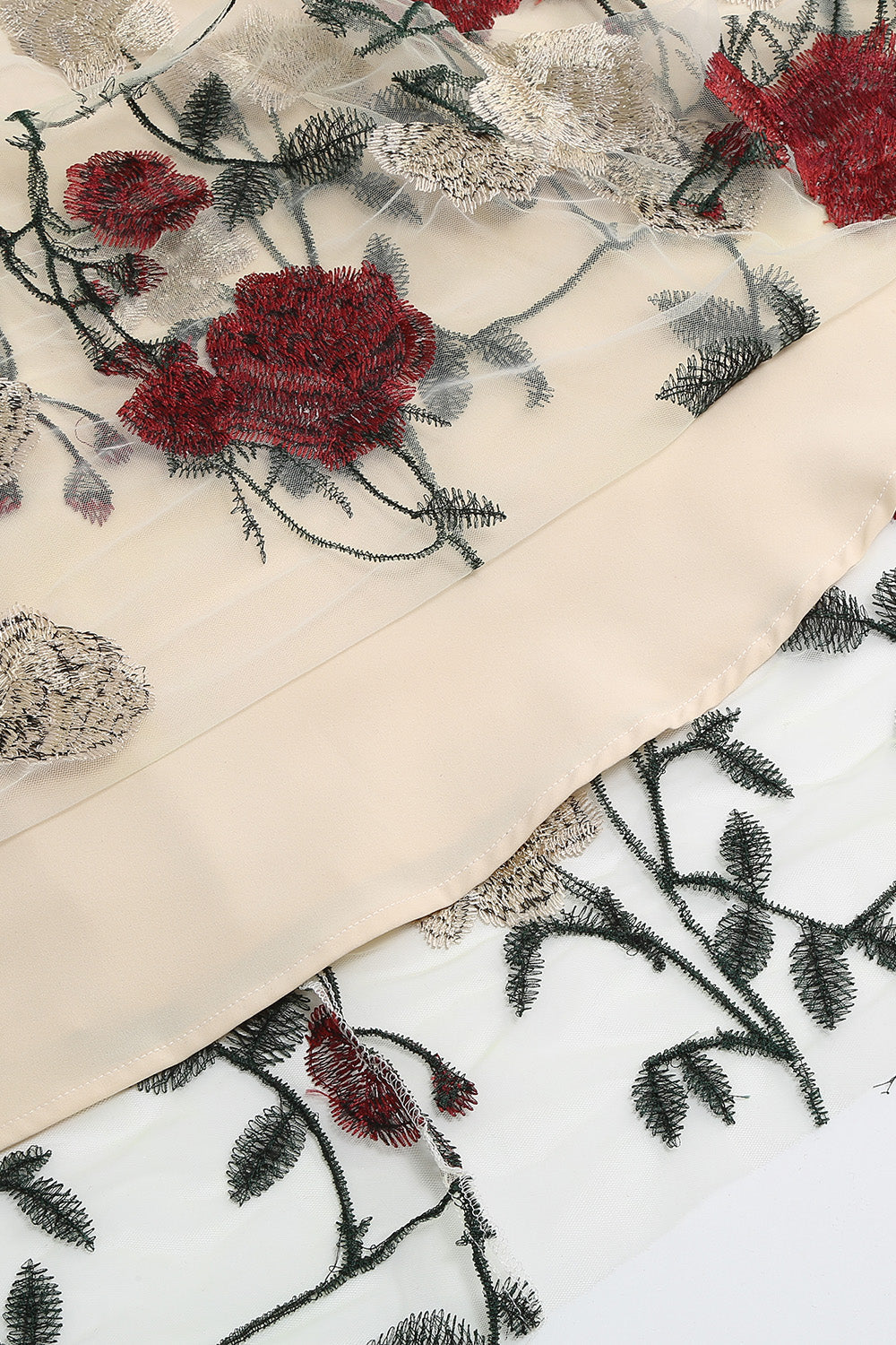 Blå Gunga 1950-Tals Klänning med Broderi