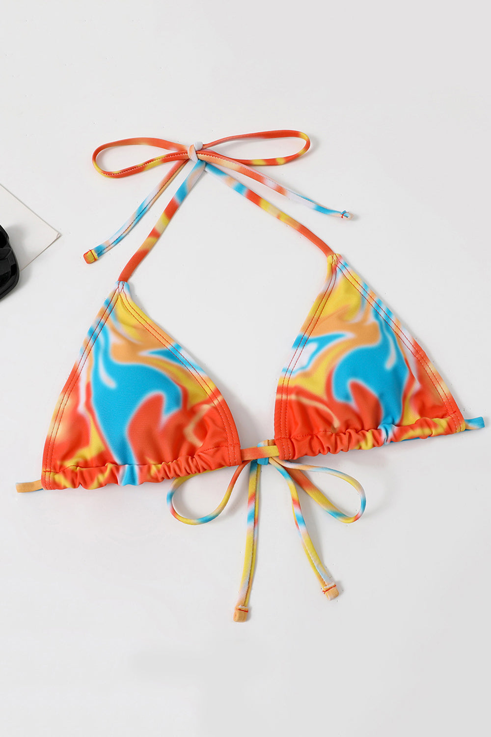 Orange Grimma Tryckt Bikini Set