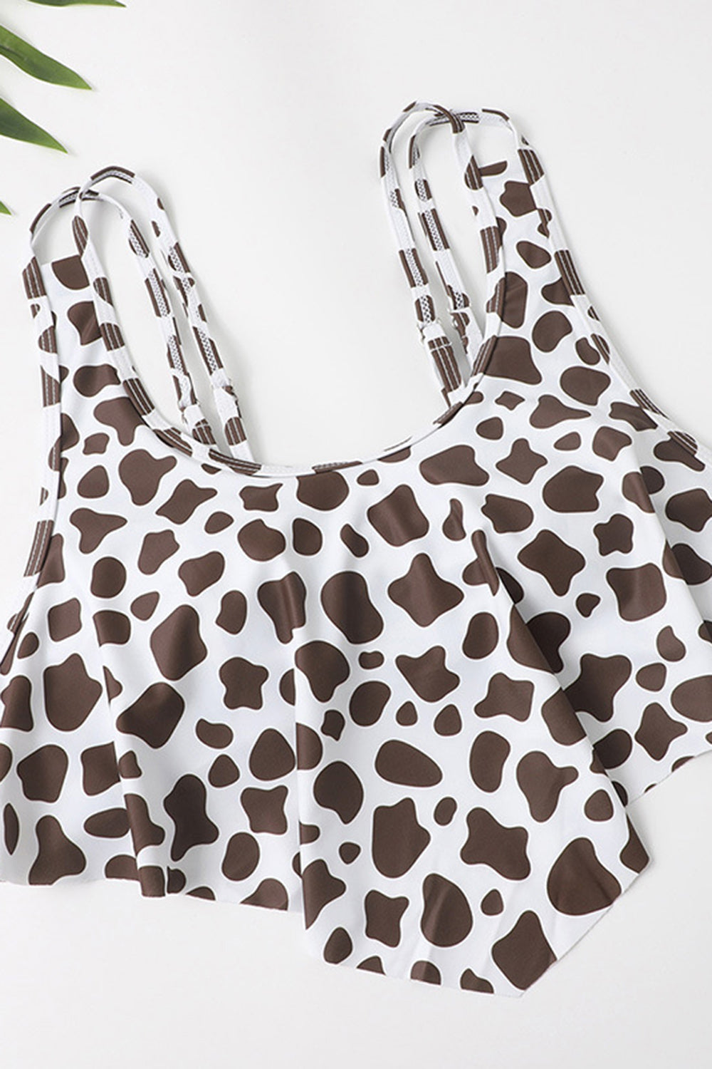 Brun Leopard Två Delar Badkläder