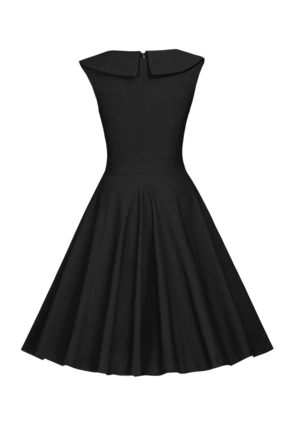 Prickar Röd 1950-Tals Klänning med Knapp