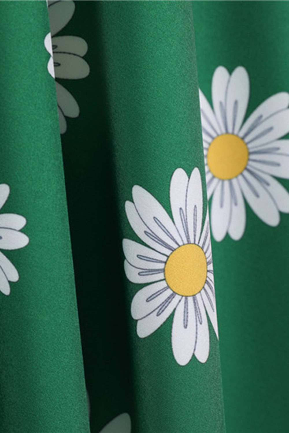 Ärmlös Blomma Tryckt Gul 1950 Tals Klänning