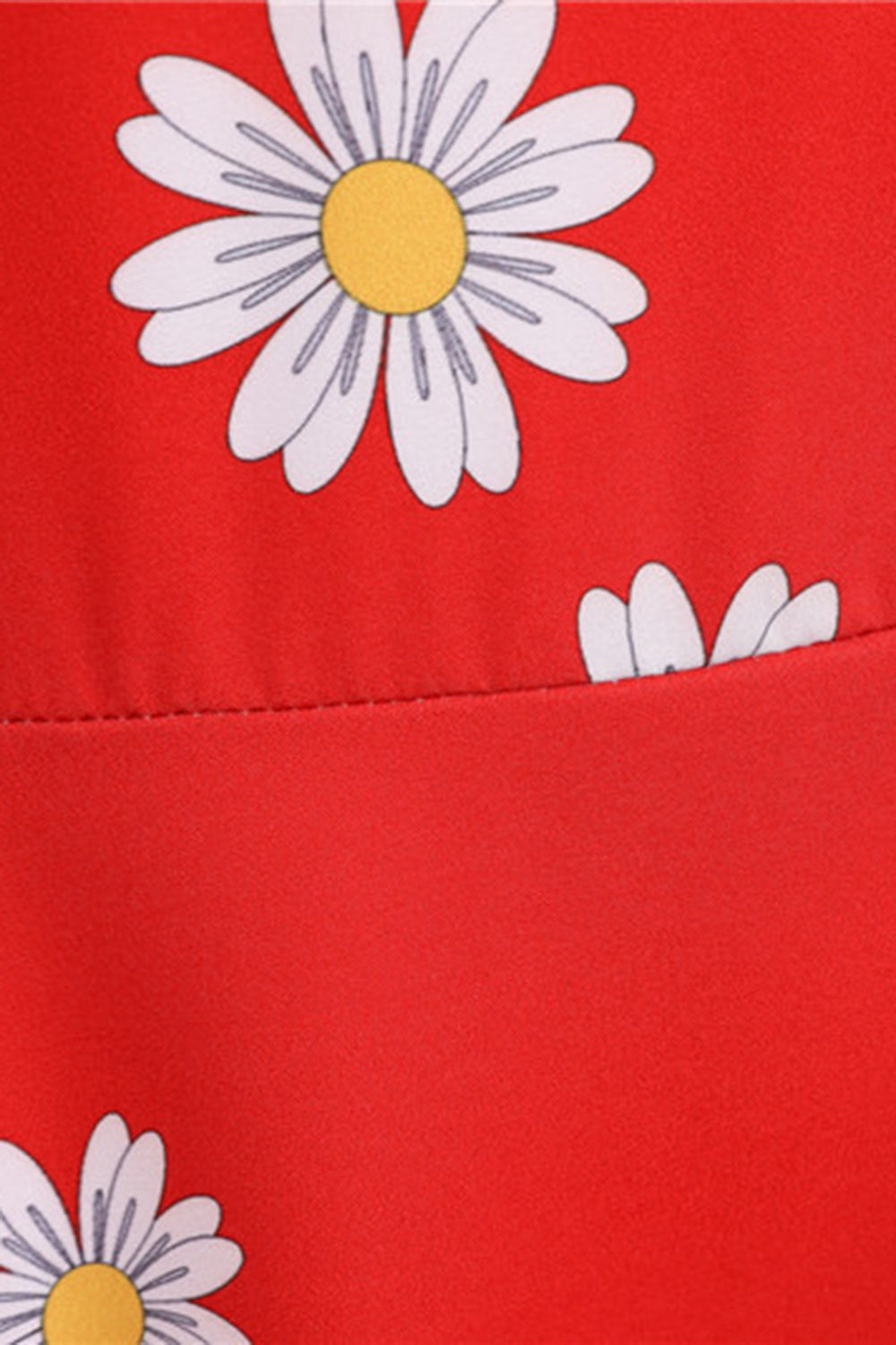 Ärmlös Blomma Tryckt Gul 1950 Tals Klänning