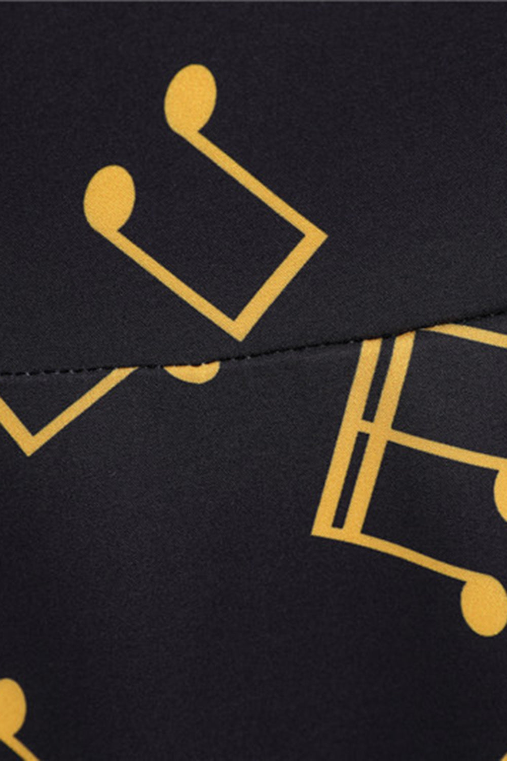 Notera Tryckt Ärmlös Gul Vintage Klänning