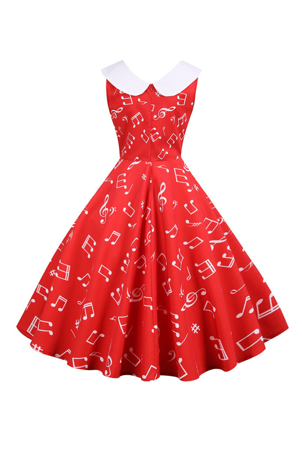 Notera Tryckt Ärmlös Gul Vintage Klänning