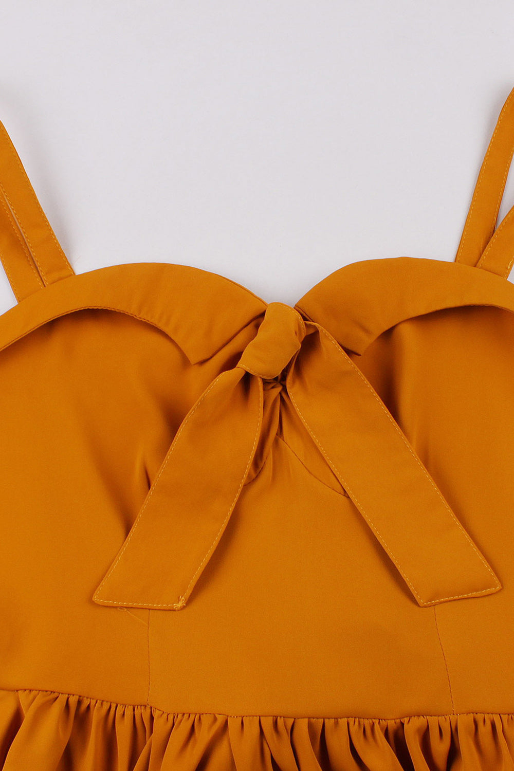 Spaghetti Remmar Gul Swing Vintage Klänning