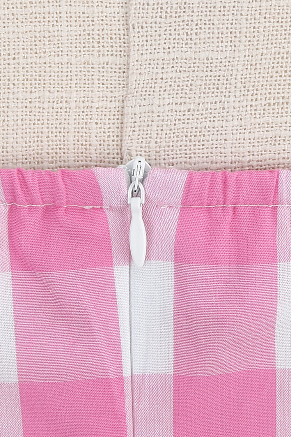 Rosa Grimma Plaid Vintage Klänning med Rosett