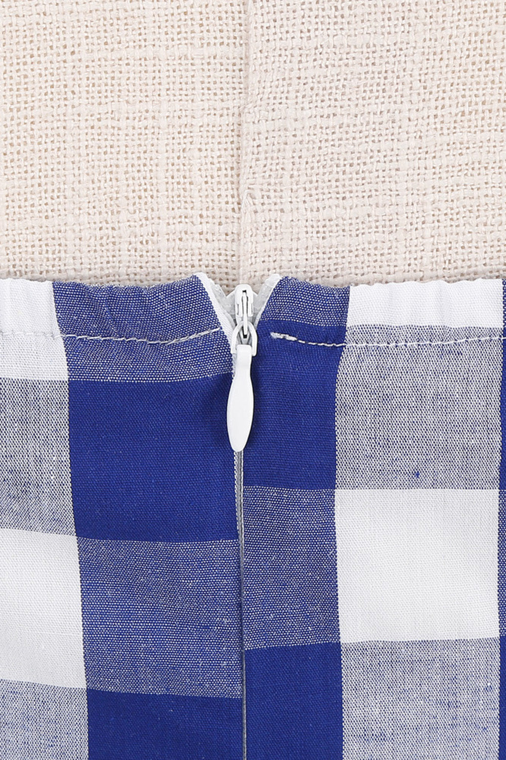 Rosa Pin Up Pläd 1950-tals Vintage Klänning