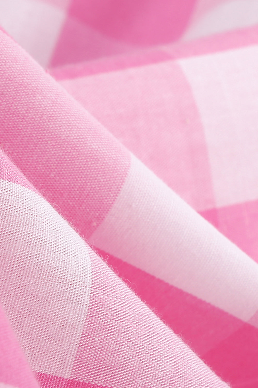 Rosa Pin Up Pläd 1950-tals Vintage Klänning