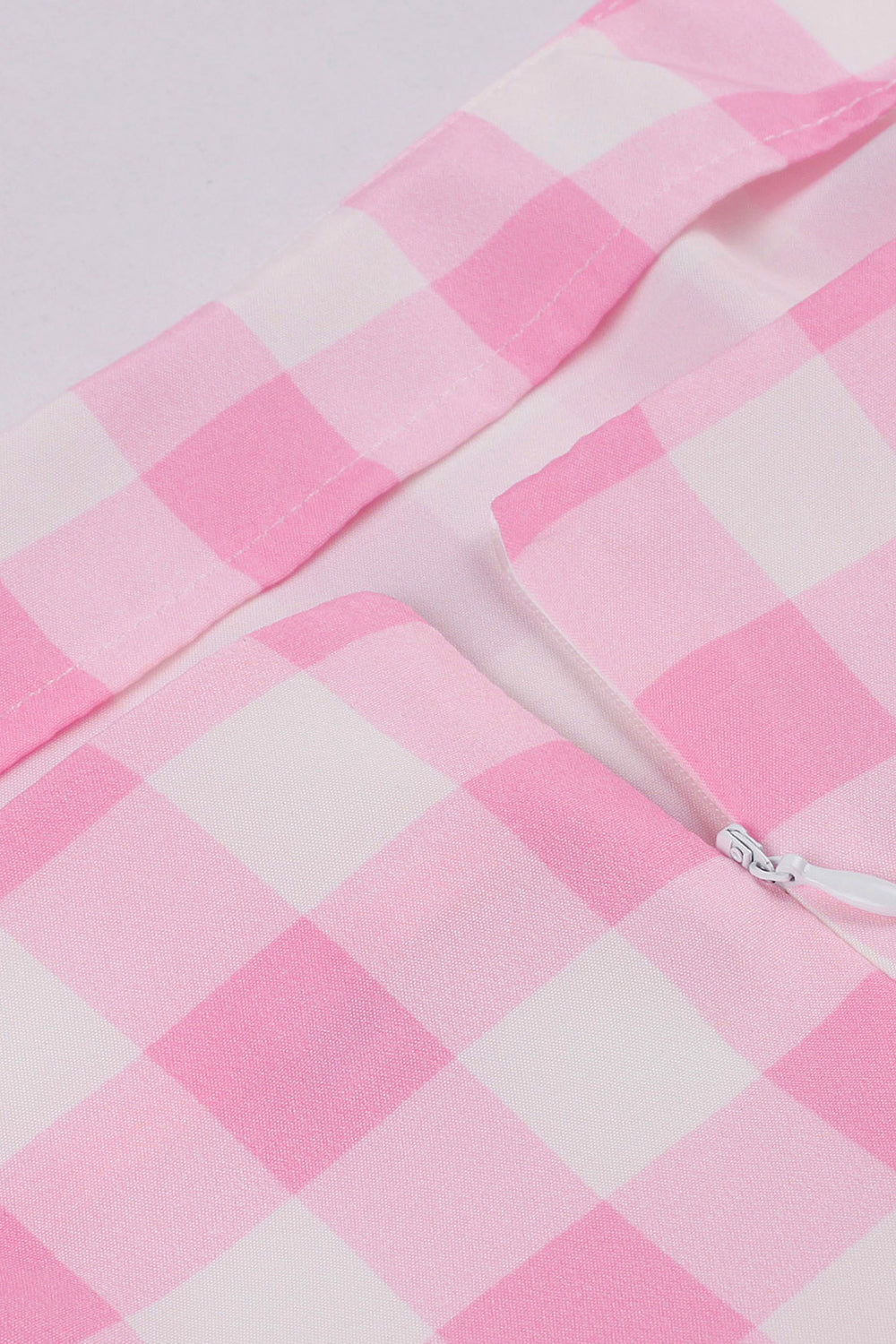 Rosa Plaid Pin Up Vintage 1950-talsklänning