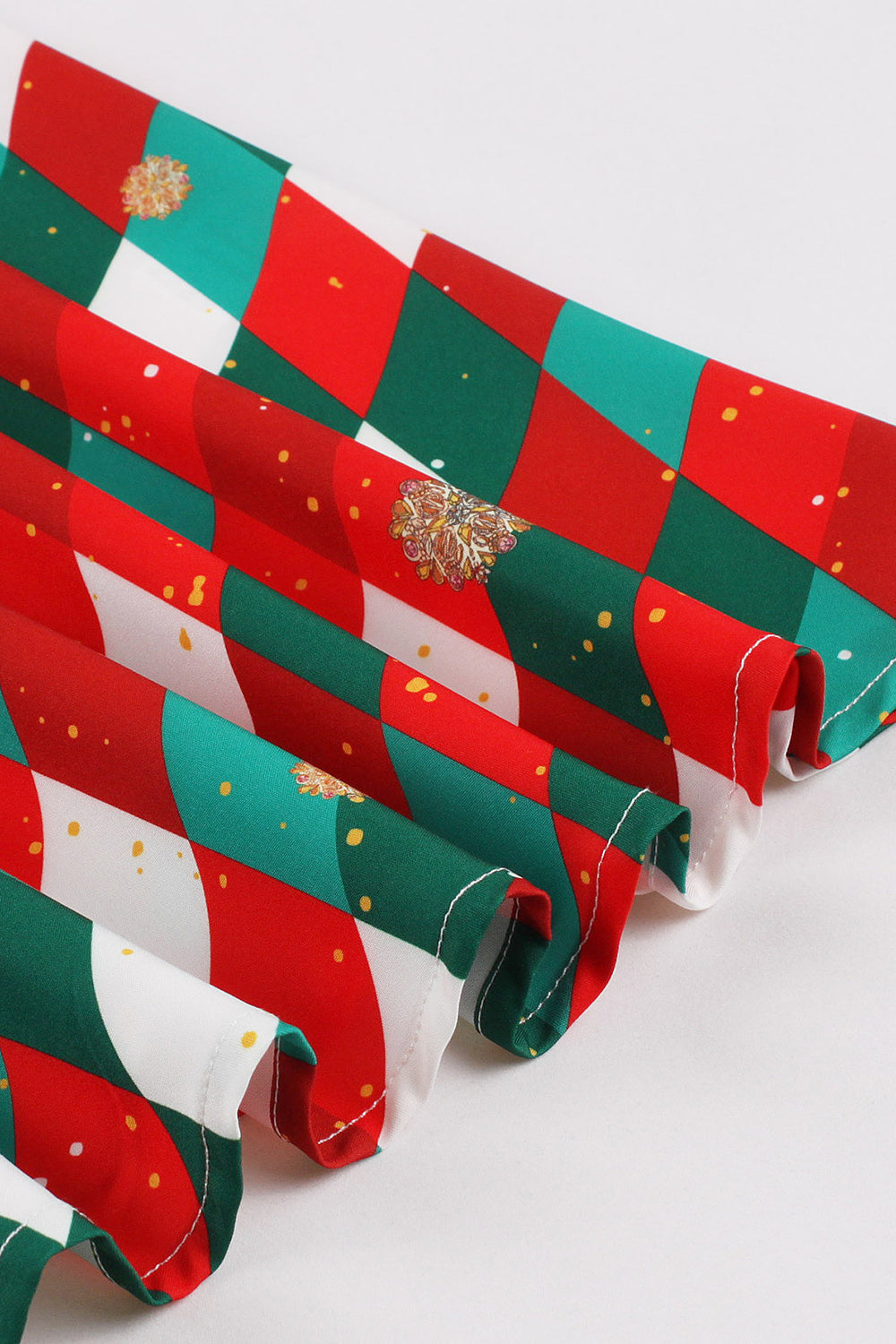 En linje Spaghetti Straps Röd Jul Vinatge Klänning