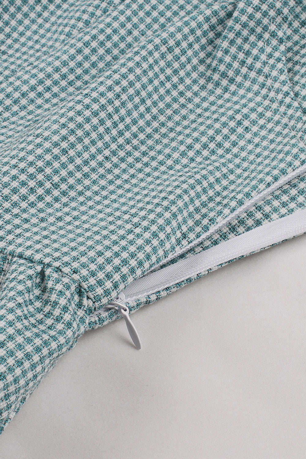 Grön Rutig Swing 1950-tals klänning med skärp