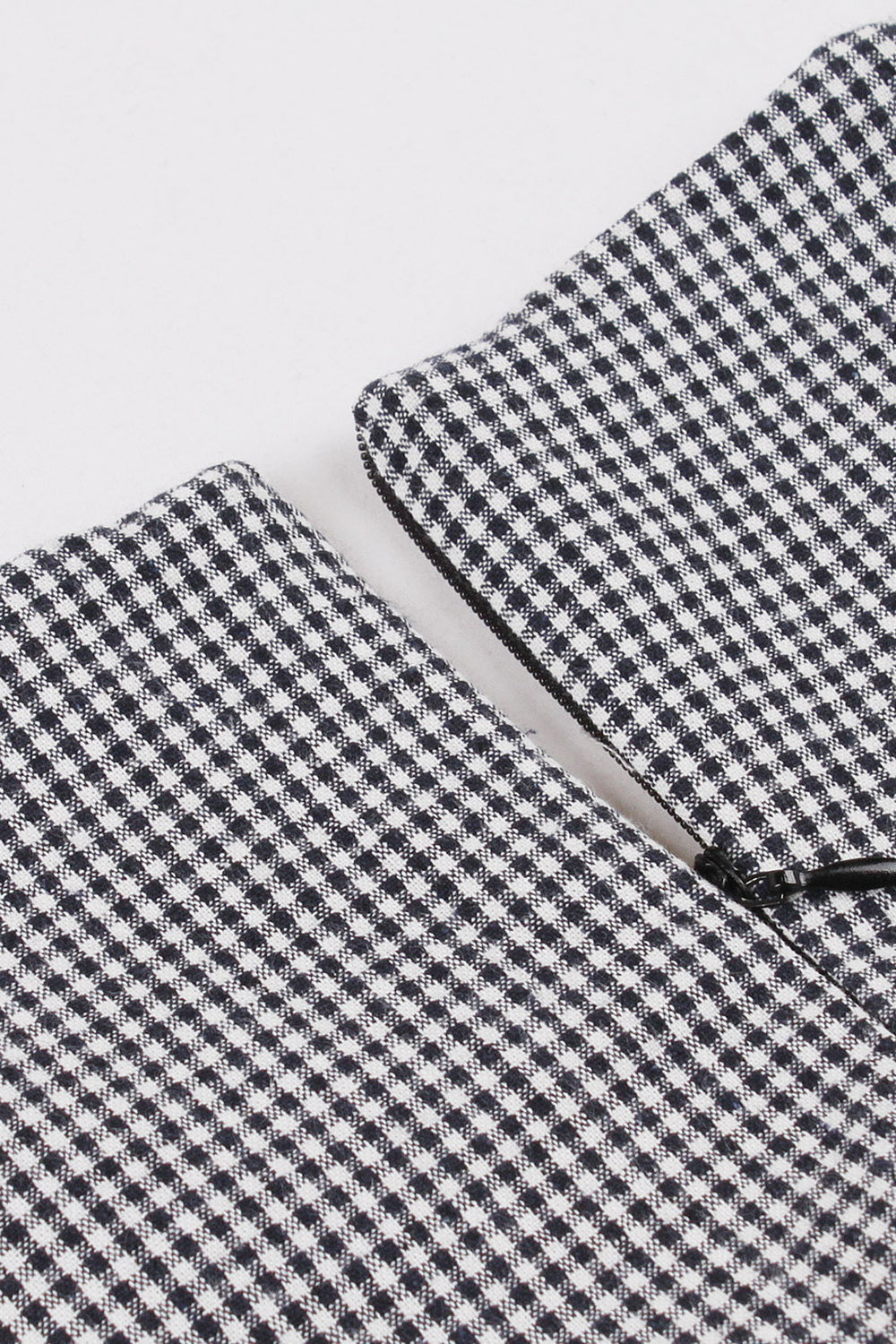 Långärmad Rutig Swing 1950-talsklänning med skärp