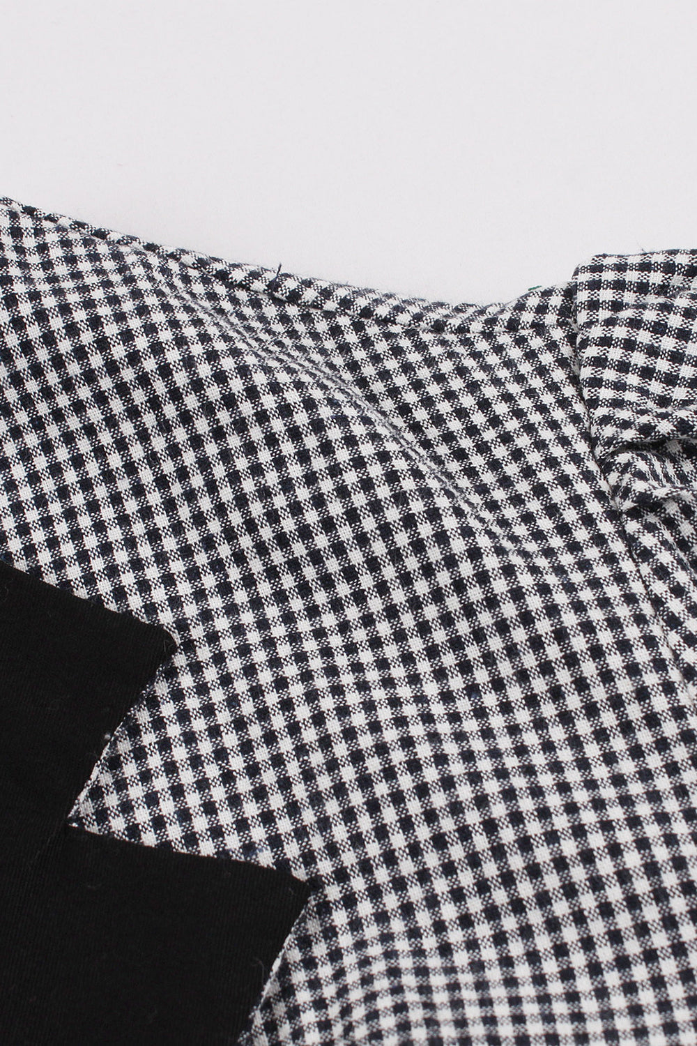 Långärmad Rutig Swing 1950-talsklänning med skärp