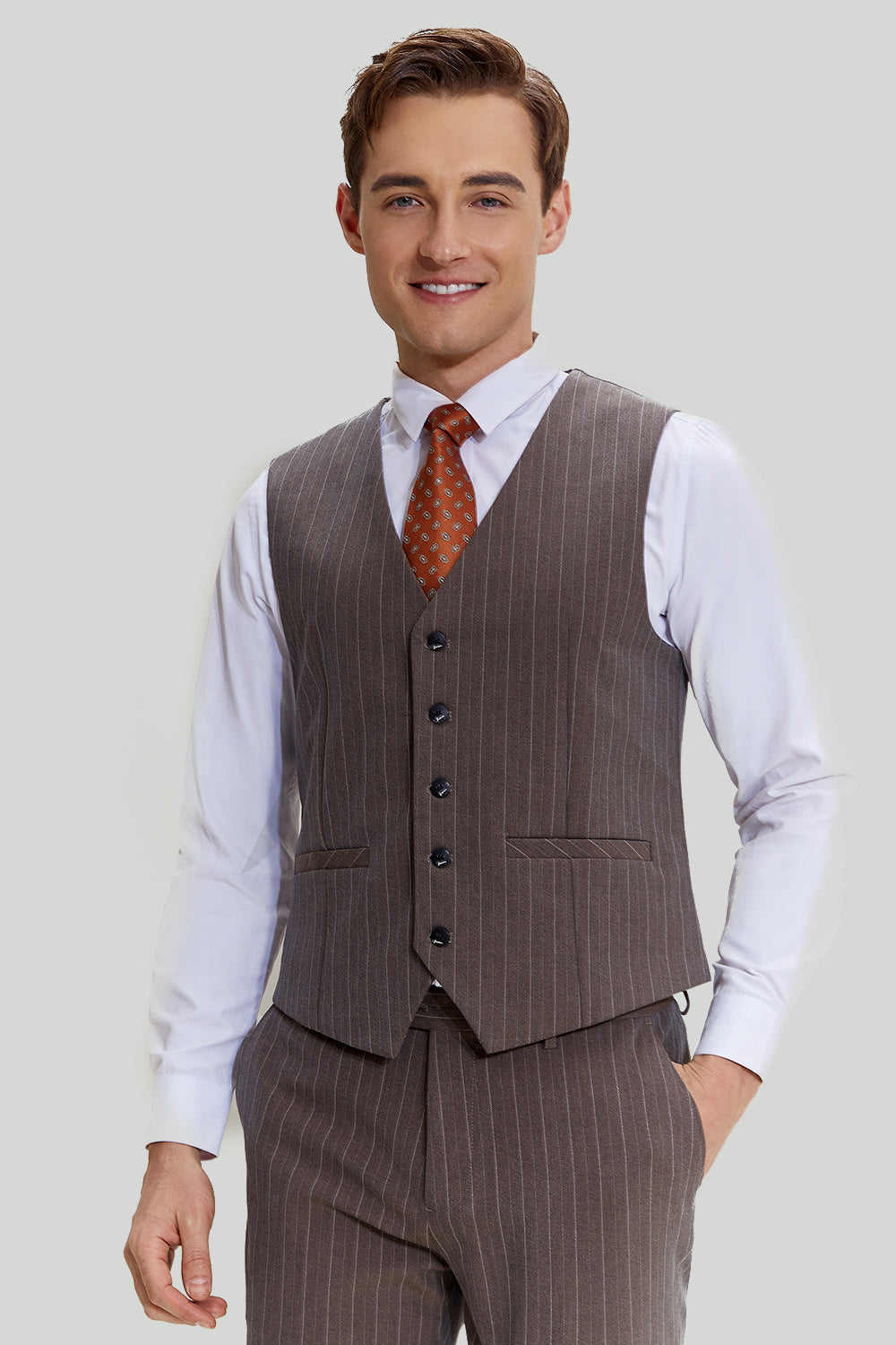 Kaffe Pinstripe 3-Delat Herr Kostym Set