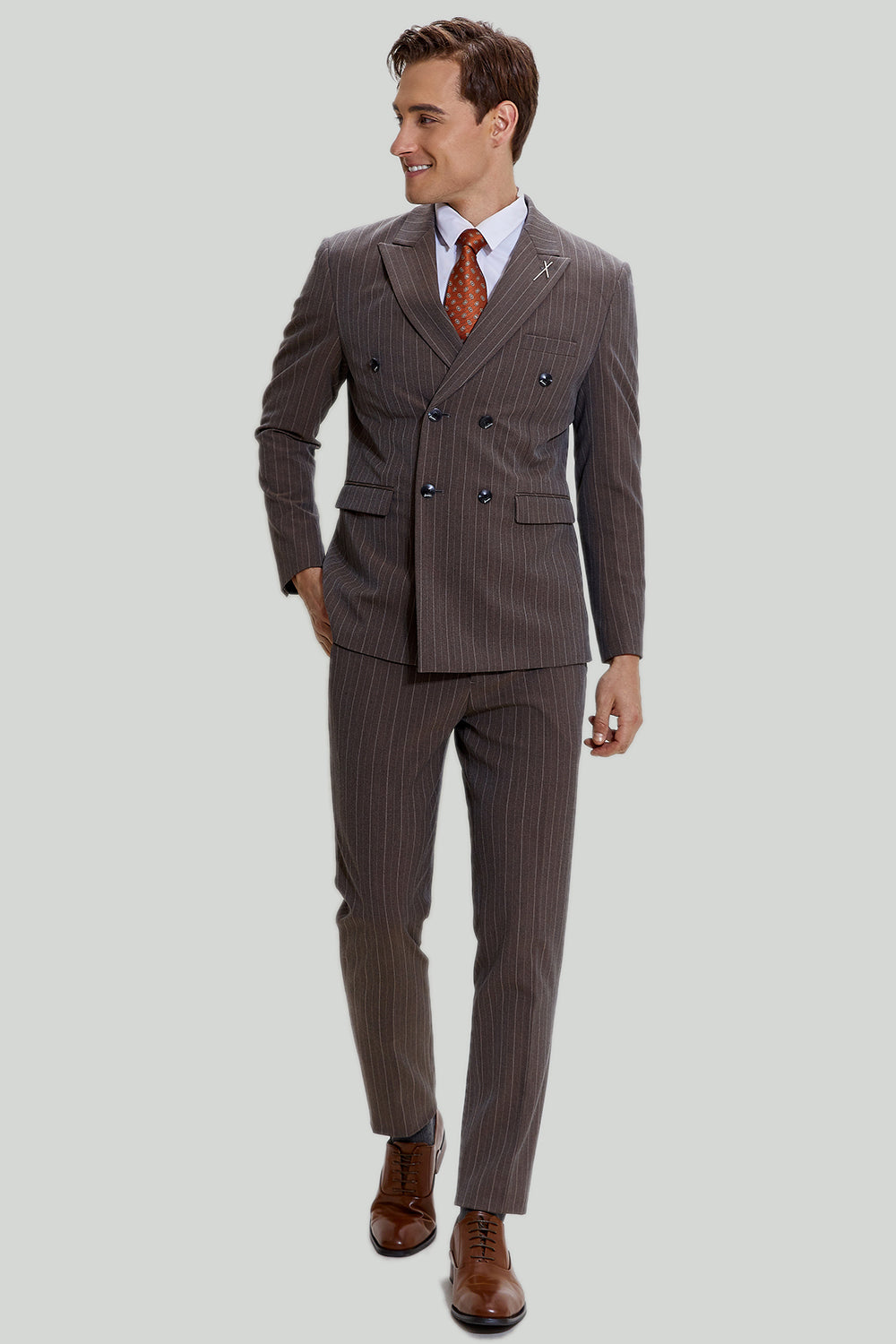 Kaffe Pinstripe 3-Delat Herr Kostym Set