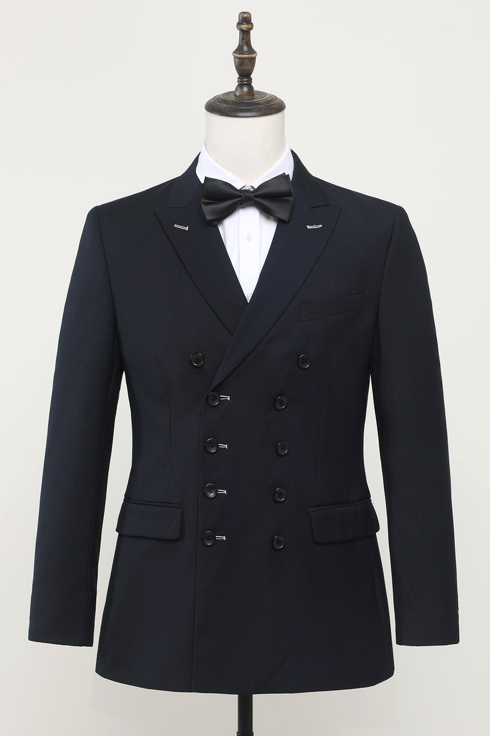 Navy Dubbelknäppt Blazer Herr