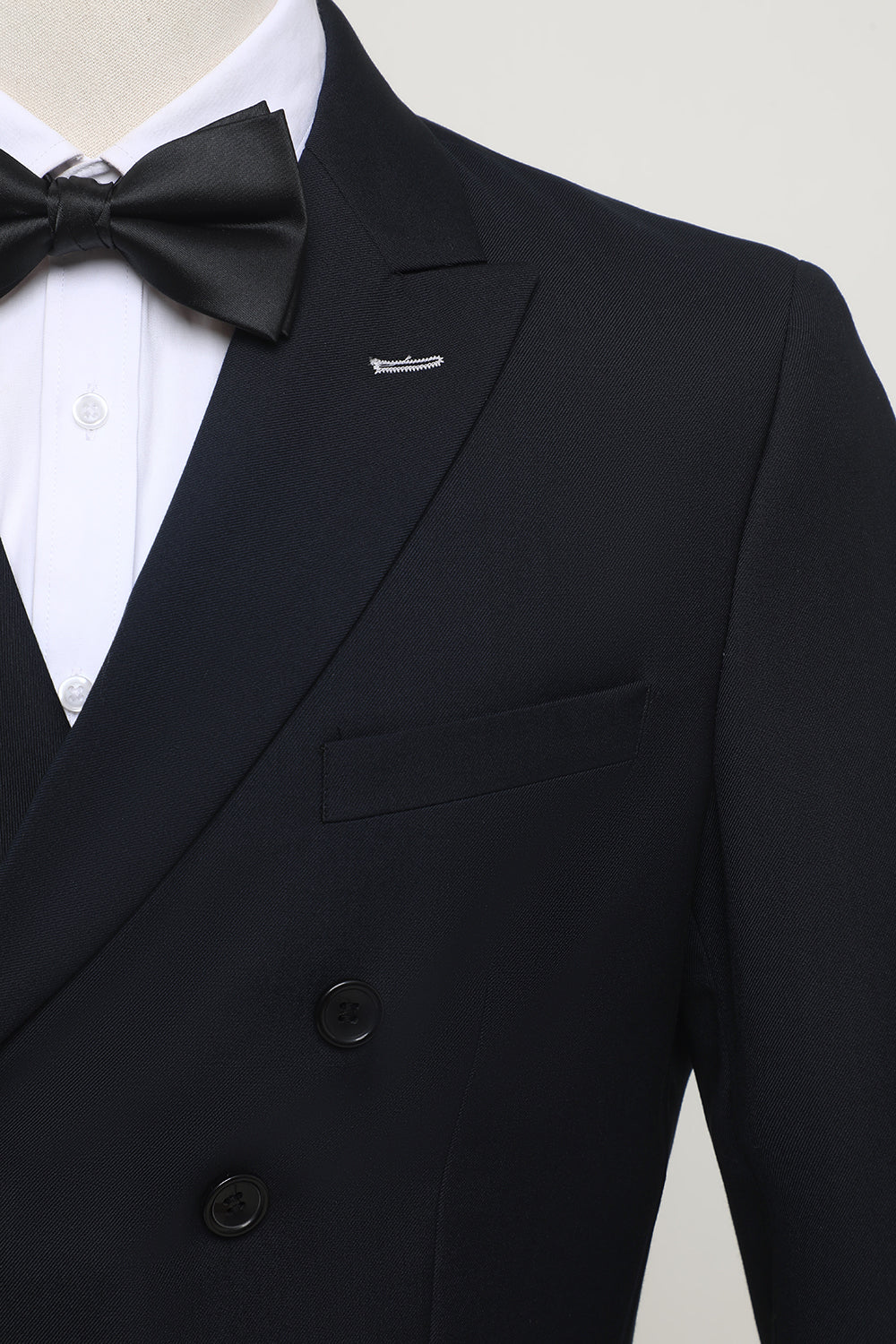 Navy Dubbelknäppt Blazer Herr