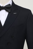 Navy Dubbelknäppt Blazer Herr
