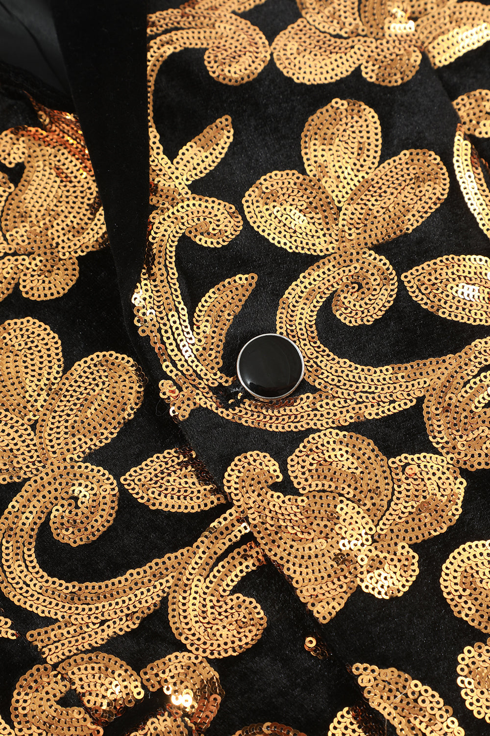 Blazer Slim Fit Solid One Button Business Gold Suit Jacket