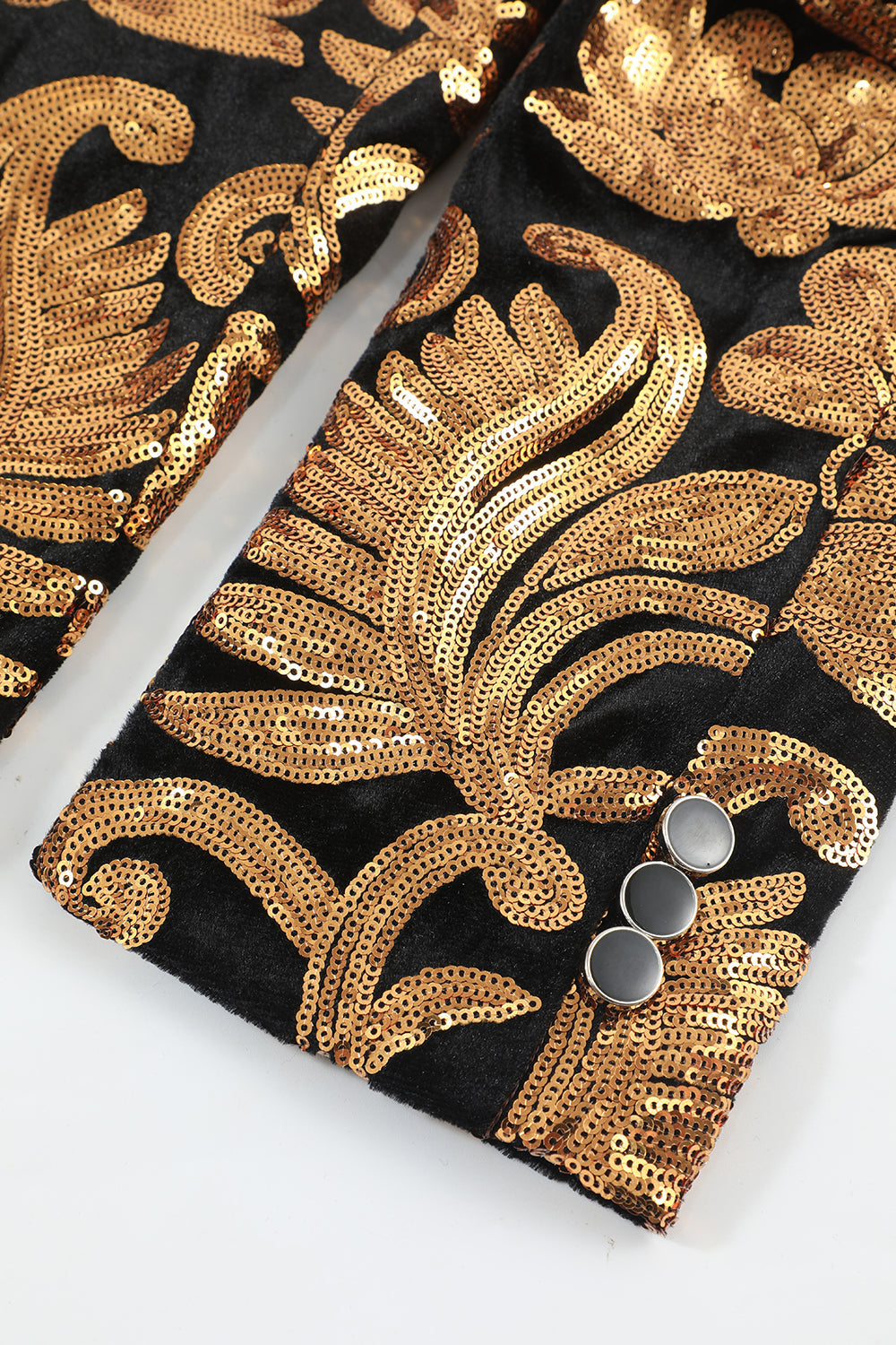 Blazer Slim Fit Solid One Button Business Gold Suit Jacket