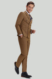 Khaki 2-Delat Slim Fit Kostym Herr