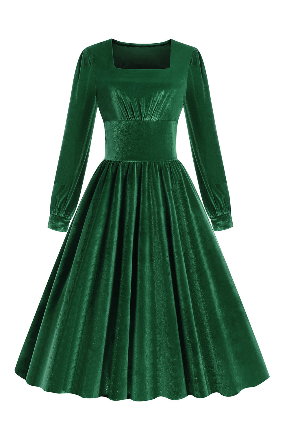 Svarta Långärmade Sammet Vintage Klänning