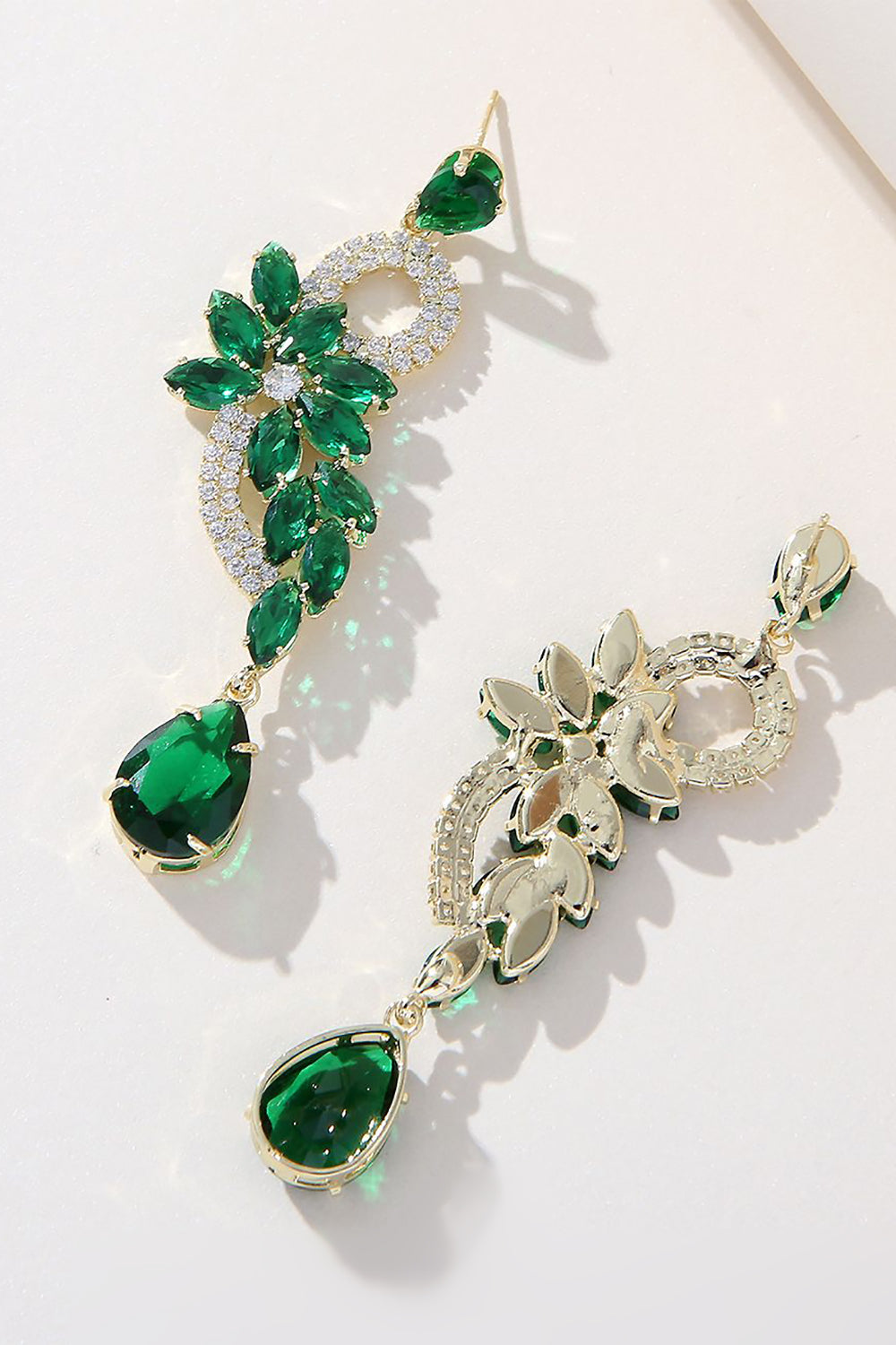 Gröna Rhinestone pärlpärlor örhängen
