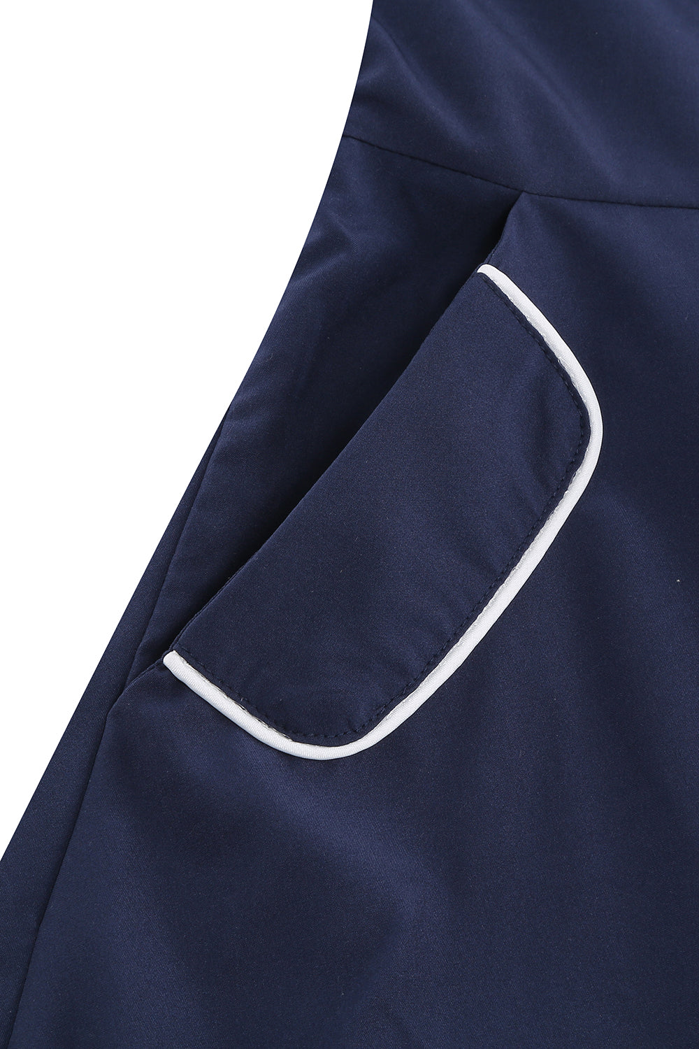 Blå Grimma Rand Gunga Retro Vintage Klänning