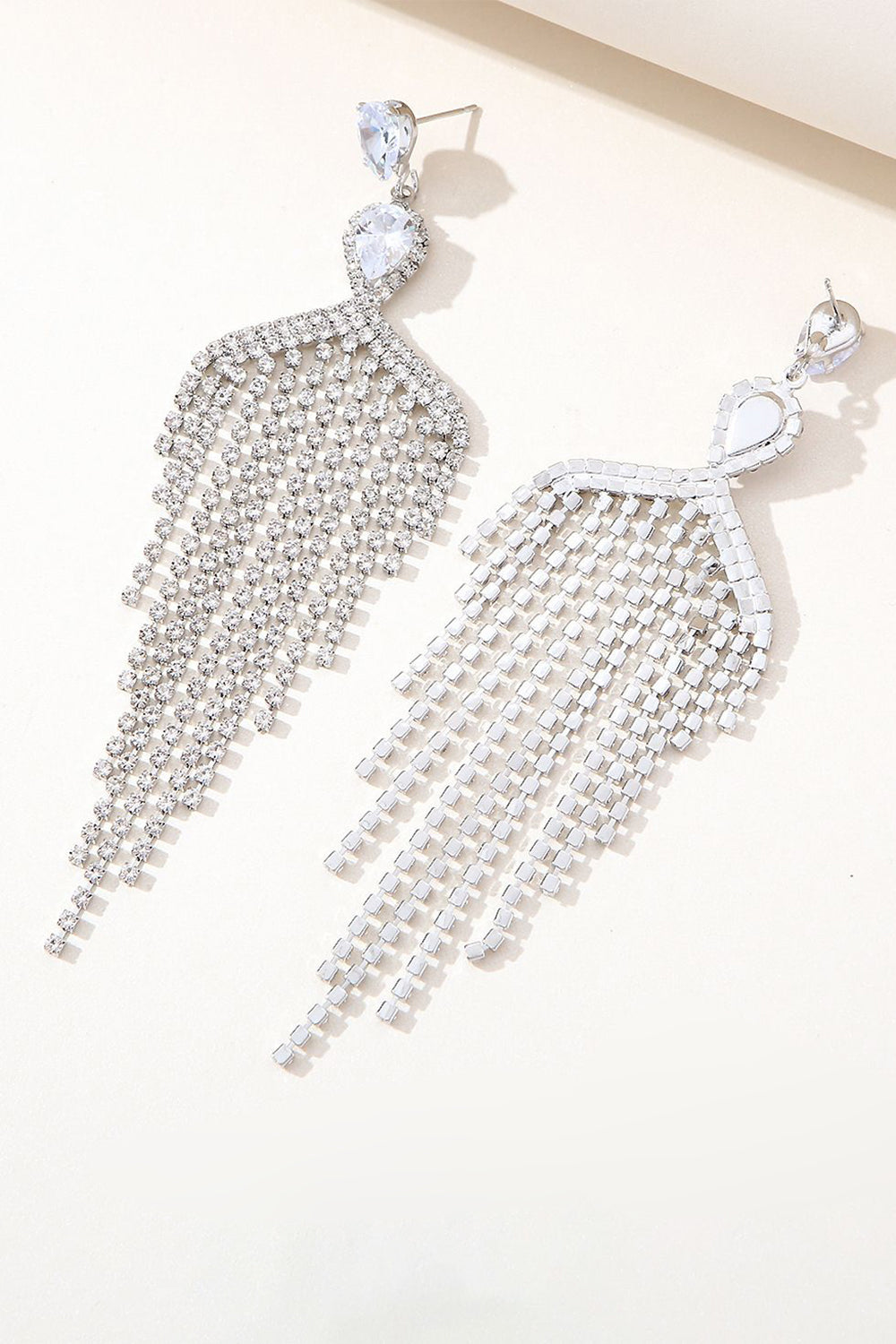 Silver Zirkon Tofs Strass Örhängen
