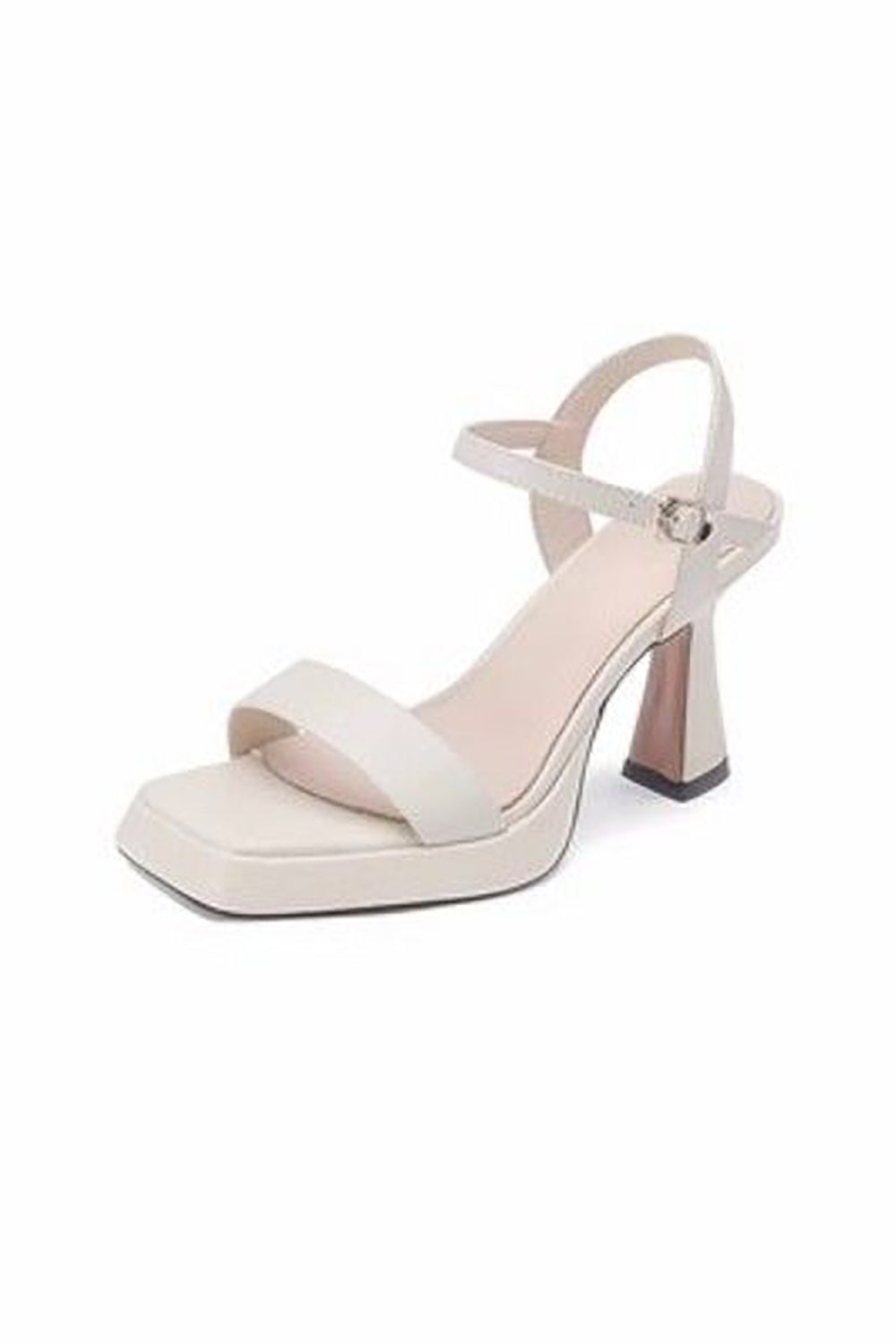 Svart öppen tå Högklackad Sandal